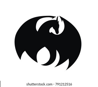 icon design idea concept reptile black shadow dragon silhouette fantasy mythology magic creature monster 