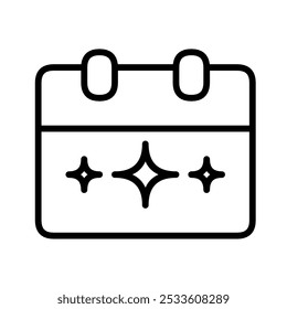 icon design or illustration of a calendar and a sign to commemorate the big day, namely New Year