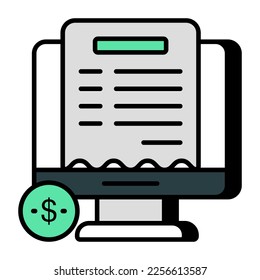 An icon design of invoice 