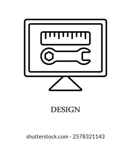 Icon a design, isolated against a clean background.