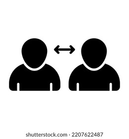 An icon design of keep your distance