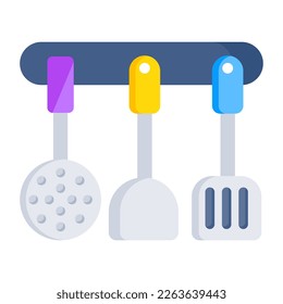 An icon design of kitchen tools