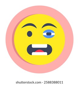 An icon design of laughing emoji