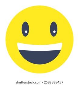 An icon design of laughing emoji