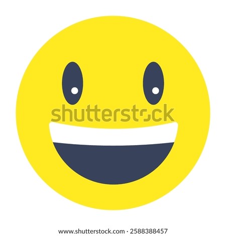 An icon design of laughing emoji