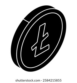 An icon design of litecoin