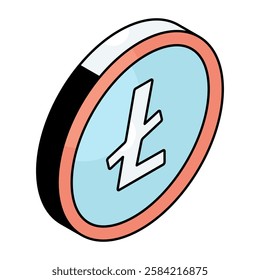 An icon design of litecoin