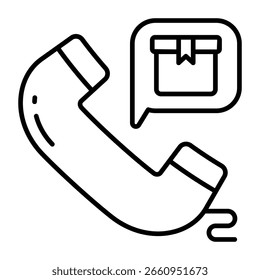 Un diseño de icono de llamada logística