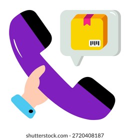 Un diseño de icono de llamada logística