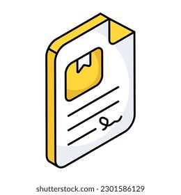 Un diseño icono del contrato logístico 