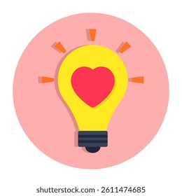 An icon design of love idea