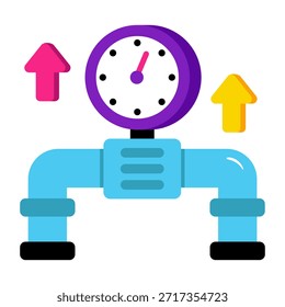 Ein Icon-Design des Manometers 