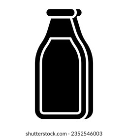 Un diseño de icono de la botella de leche