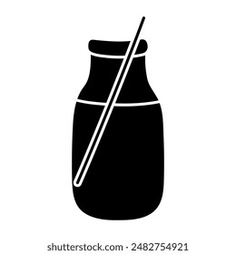 An icon design of milk bottle
