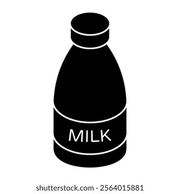 An icon design of milk bottle