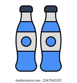 Un diseño de icono de botellas de leche