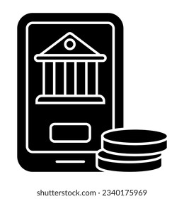 An icon design of mobile banking 