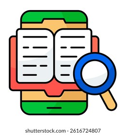 An icon design of mobile book search