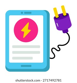 An icon design of mobile charging