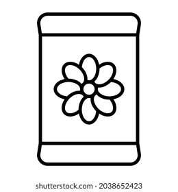 Un diseño de icono de flor móvil
