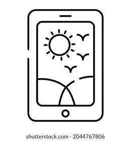 Un diseño de icono de la galería móvil
