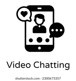 Un diseño de icono de streaming móvil en vivo 