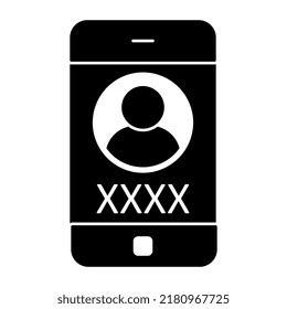 Un diseño de icono para el inicio de sesión móvil