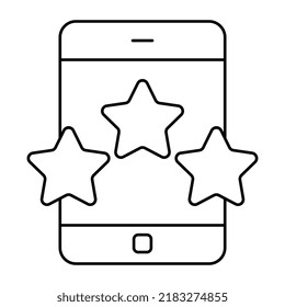 An icon design of mobile ratings