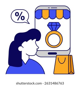 Um design de ícone de anel móvel
