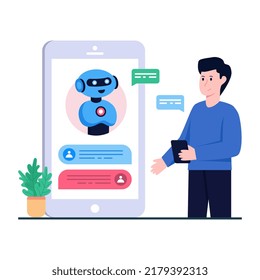 An icon design of mobile robotic chat