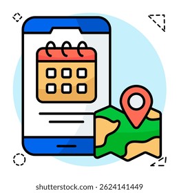 Um design de ícone da agenda móvel