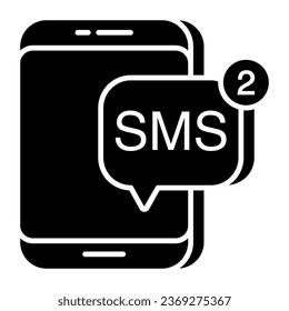 An icon design of mobile sms