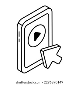 Un diseño de iconos de video móvil 
