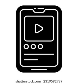 Un diseño de iconos de video móvil 