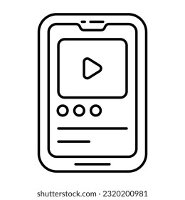 Un diseño de iconos de video móvil 