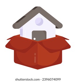 Ein Icon-Design des Modellhauses

