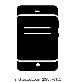 An icon design of modern technology touch device, mobile phone

