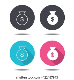 icon design money bag