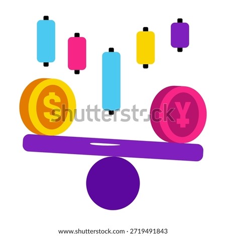 An icon design of money equilibrium 