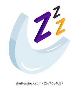An icon design of moon