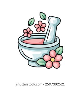 Icon design mortar and pestle. Vector design
