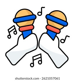 An icon design of music