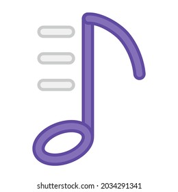 An icon design of music nota 