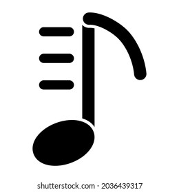 An icon design of music nota