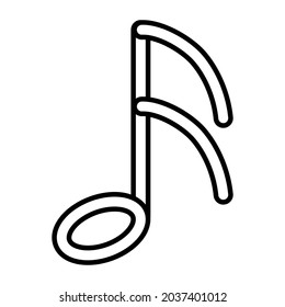 An icon design of music nota