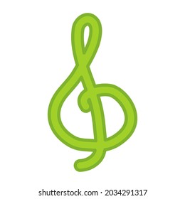 An icon design of musical note