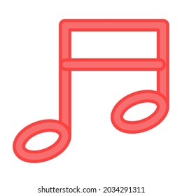 An icon design of musical note, melody vector