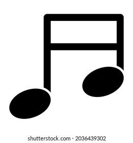 An icon design of musical note, melody vector