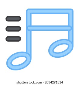 An icon design of musical note, quaver vector