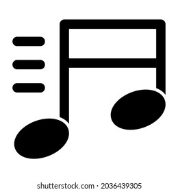 An icon design of musical note, quaver vector